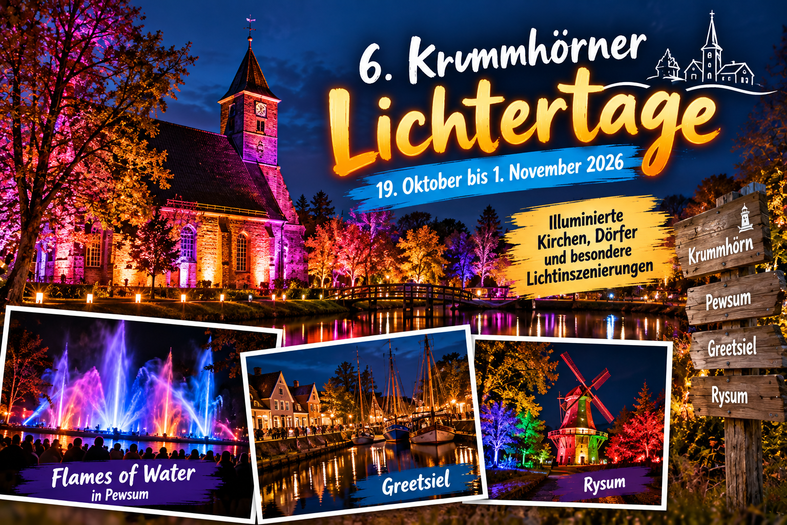 6. Krummhörner Lichtertage 2026: Wenn Ostfrieslands Dörfer leuchten